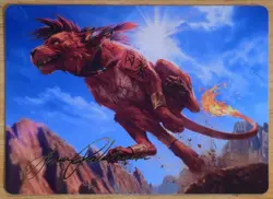 X 1 Red XIII Proud Warrior Art Card Gold Stamped Signature S Art Series FCA MTG - Image 2