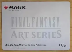 X 1 Red XIII Proud Warrior Art Card Gold Stamped Signature S Art Series FCA MTG - Image 3