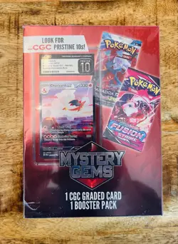 🔥Pokemon TCG Mystery gems 1 CGC Graded Card And 1 Booster Pack!!! - Image 1