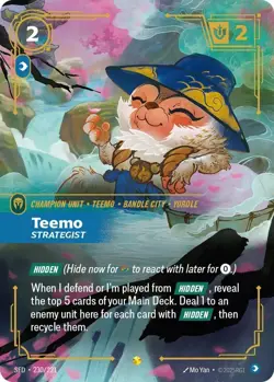 Teemo - Strategist (Overnumbered) [SFD - 230/221] - NM [Foil] TCG Riftbound - Image 1