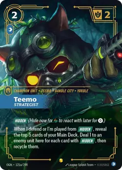 Teemo - Strategist (Alternate Art) [OGN - 121a/298] - NM [Foil] TCG Riftbound - Image 1