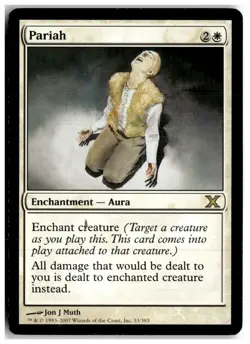 MTG Pariah - 10th Edition Moderately Played English - Image 1