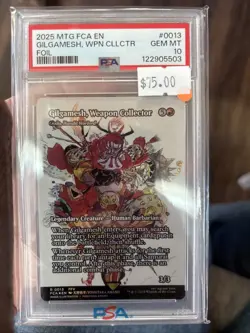2025 MTG FINAL FANTASY THROUGH THE AGES FOIL GILGAMESH, WEAPON COLLECTOR PSA 10 - Image 1