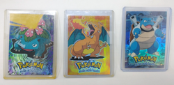 Pokemon TCG Holo Vintage Charizard Blastoise Venusaur 1999 Topps Blue Label - Image 1