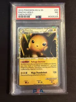 2010 Pokemon Heartgold & SoulSilver Undaunted Raichu #83 PSA 7 Holo - Image 1