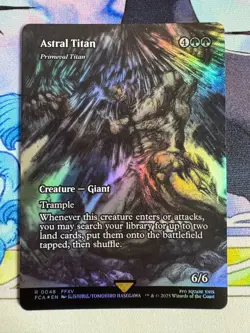 2025 MTG Final Fantasy Astral Titan Primeval Titan Showcase Foil #48 - Image 1