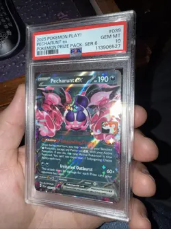 Pecharunt ex 039/064 2025 Pokemon Play! Prize Pack Series 6 PSA 10 - Image 1
