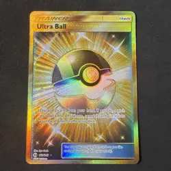 Ultra Ball Secret Gold 161/149 SM Base Set Holo Sun & Moon Pokemon - Image 1