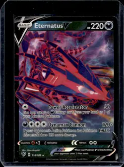 2020 Pokemon SWSH Darkness Ablaze Eternatus V #116/189 - Image 1