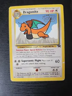 Pokemon TCG Dragonite Black Star Promo 5 First Movie HP/DAMAGED - Image 1