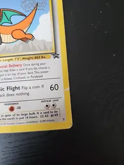 Pokemon TCG Dragonite Black Star Promo 5 First Movie HP/DAMAGED - Image 2