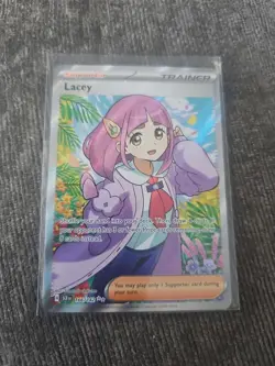 Pokemon TCG Stellar Crown Lacey Trainer Full Art 166/142 - Image 1
