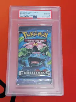 2016 Pokemon XY Evolutions Booster Pack Mega Venusaur PSA NM-MT 8 - Image 1