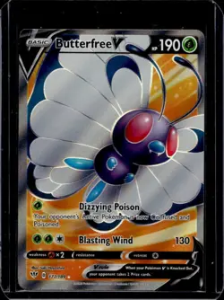 2020 Pokemon SWSH Darkness Ablaze Butterfree V #177/189 - Image 1
