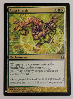 MTG - 1x Aura Shards - The List: Commander 2011 - NM - Magic The Gathering, `182 - Image 1