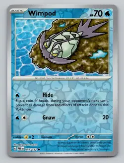 Reverse Holo Wimpod 047/182 Common Paradox Rift Pokemon - Image 1