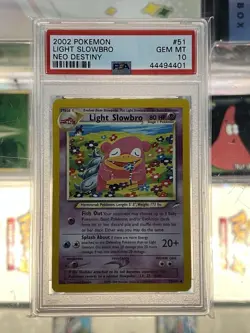 2002 Pokemon Neo Destiny #51 Light Slowbro PSA 10 Low Pop - Image 1
