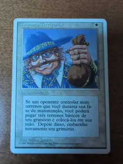Land Tax MTG Core Set 4th Edition PORTUGUESE Magic The Gathering - Image 1