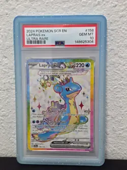 Lapras ex 158/142 Full Art Holo Stellar Crown PSA 10 Gem Mint Pokemon TCG - Image 1