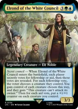 Elrond of the White Council (Extended Art) - Near Mint MTG - Image 1