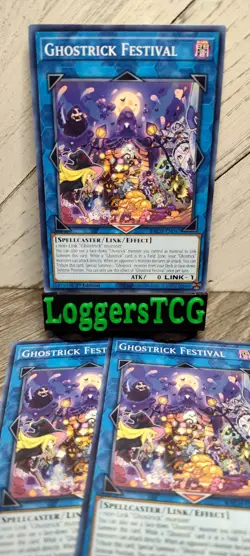 Yu-Gi-Oh! Ghostrick Festival x3 / BACH EN047 1st Edition NM - Image 1