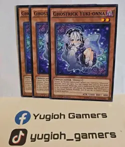 YUGIOH GHOSTRICK YUKI ONNA X3 COMMON MP14 1ST EDITION LIGHT PLAYED - Image 1