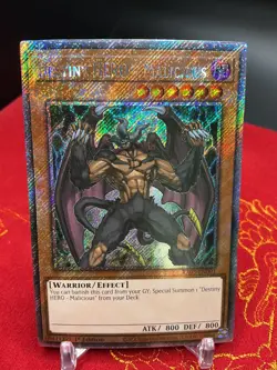 Destiny HERO - Malicious (Platinum Secret Rare) RA03-EN001 Yugioh Bonanza LP - Image 1
