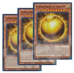 Yugioh The Winged Dragon of Ra Sphere Mode x 3 - 1st Ultra Rare NM - Free Holo - Image 1