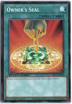 Yugioh - Owner's Seal SBC2-END16 1st Edition - Speed Duel: Battle City Finals - Image 1