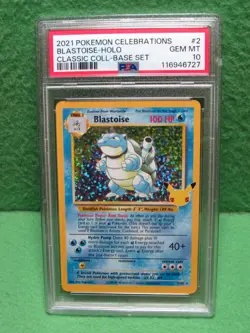 PSA 10 Gem Mint - 2021 Pokemon - Blastoise Holo # 2 Classic Collection Base Set - Image 1