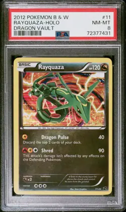 Rayquaza-Holo Pokemon Black & White Dragon Vault 11 NM PSA 8 - Image 1