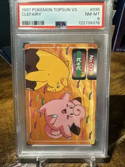 1997-98 POKEMON TOPSUN VS #035 CLEFAIRY PSA 8 - Image 1