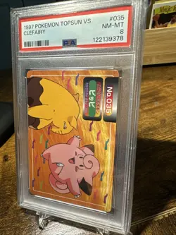 1997-98 POKEMON TOPSUN VS #035 CLEFAIRY PSA 8 - Image 2