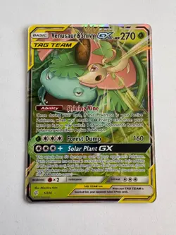 Venusaur & Snivy Tag Team GX Cosmic Eclipse 1/236 (Pokemon TCG) - Image 1