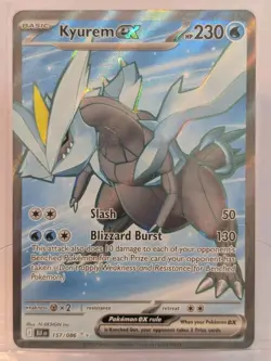 Kyurem ex #157/086 SV: Black Bolt Ultra Rare Pokemon TCG NM - Image 1