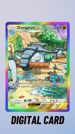 Donphan EX Rainbow Wisdom Of Sea And Sky Pokemon TCG Pocket 2 Star ⭐⭐ (English) - Image 1