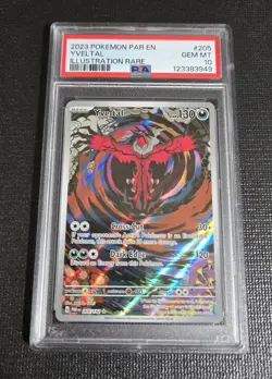 Yveltal Illustration Rare Paradox Rift Pokemon TCG 205 PSA 10 - Image 1