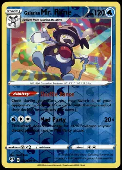 Galarian Mr. Rime 036/189 Darkness Ablaze Pokemon Reverse Reverse Holo NM - Image 1
