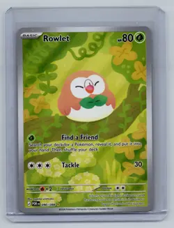 Rowlet - Holo Illustration Rare IR ME03: Perfect Order 090/088 NM Pokemon TCG - Image 1