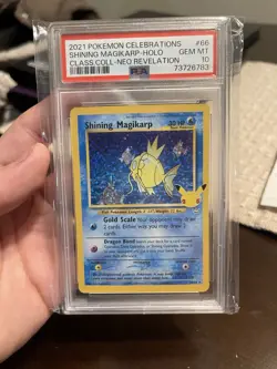 PSA 10 SHINING MAGIKARP CELEBRATIONS SWORD & SHIELD POKEMON GEM MINT - Image 1