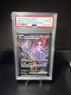 PSA 8 Pokemon TCG - Destined Rivals - Team Rocket's Mewtwo ex - 231/182 SIR - Image 1