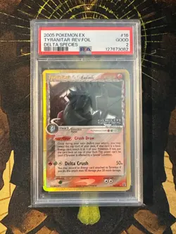 Pokemon Tyranitar 16/113 Delta Species Reverse Holo PSA 2 - Image 1