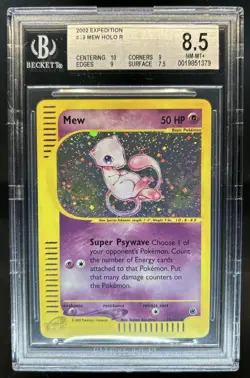 2002 Pokemon Expedition Mew Holo Rare #19/165 BGS 8.5 - Image 1