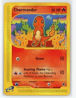 2002 Pokemon Expedition Charmander Non Holo #98/165 DAMAGED - Image 1