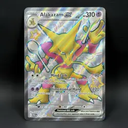 Pokemon Alakazam EX 215/091 NM Full Art Ultra Rare Shiny Vault Paldean Fates - Image 1
