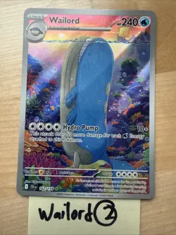 Pokemon TCG Wailord 162/159 Illustration Rare Journey Together NM/Mint Condition - Image 1