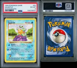 Pokemon TCG Squirtle 63/102 Base Set Shadowless PSA 6 1999 Vintage WOTC - Image 2