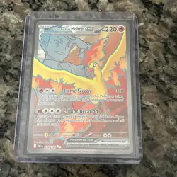 2025 Pokemon TCG Team Rocket's Moltres Ex Destined Rivals 208/182 Full Art Holo - Image 1