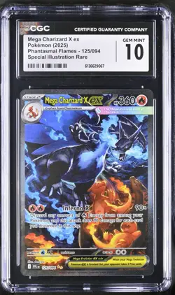 Pokemon Mega Charizard X ex 125/094 SIR Phantasmal Flames CGC 10 Gem Mint - Image 1