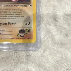 Pokemon Rocket's Hitmonchan 60 HP Gym Heroes 11/132 Holo Rare Basic 2000 TCG - Image 2